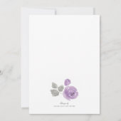 Ambiance romantique Lilac Roses Faire-part de mari (Dos)