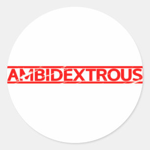 Ambidexterig stempel ronde sticker