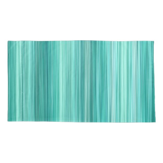 Ambient #5 Blauwgroen, origineel modern gestript p Kussensloop (Achterkant)