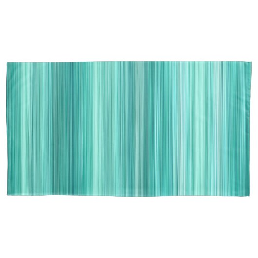 Ambient #5 Blauwgroen, origineel modern gestript p Kussensloop (Voorkant)