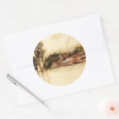 Ambigueuze, Abstracte landschapskunst maakt het sc Ronde Sticker (Envelop)