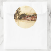 Ambigueuze, Abstracte landschapskunst maakt het sc Ronde Sticker (Tas)