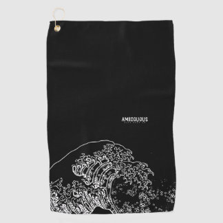 Ambiguous Disc Golf Minimal Wave Disk Towel Golfhanddoek