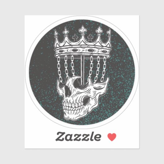 Ambiguous Disk Golf Skull Basket Sticker (Vel)