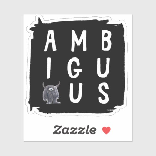 Ambiguous Disk Golf Sticker (Vel)