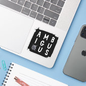 Ambiguous Disk Golf Sticker (Laptop met iPhone)