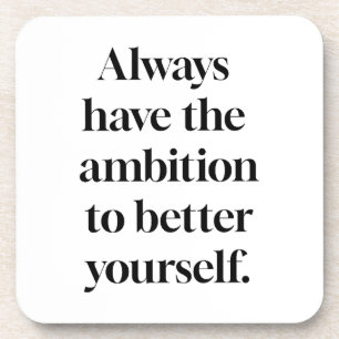 Ambition Dessous de verre en plastique dur