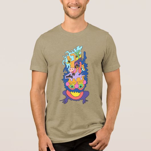 Ambitious Frog Tri-Blend Shirt (Voorkant)