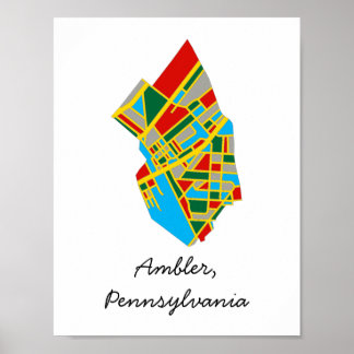 Ambler, PA Affiche d'archives sur le matte