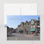 Ambleside Town Center, The Lakes, Engeland Briefkaart (Voorkant / Achterkant)