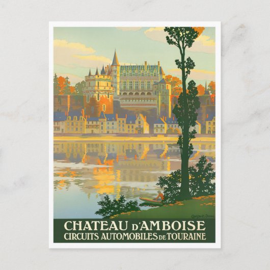 Amboise castle France vintage Briefkaart (Voorkant)