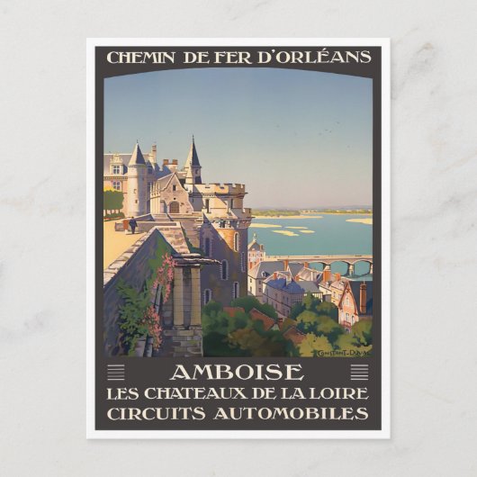 Amboise France vintage Briefkaart (Voorkant)
