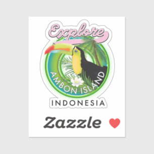 Ambon eiland Indonesië reislogo Sticker