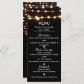 Ambre Luminaires à cordes Élégant Menu Mariage (Devant / Derrière)