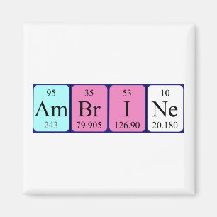 Ambrine periodieke tabelnaam magneet
