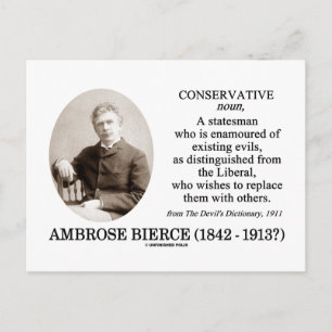 Ambrose Bierce Conservative, het woordenboek van d Briefkaart