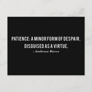 Ambrose Bierce Patience Definitie Quote Briefkaart