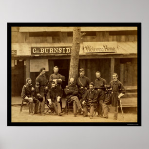 Ambrose Everett Burnside met RI Volunteers 1861 Poster