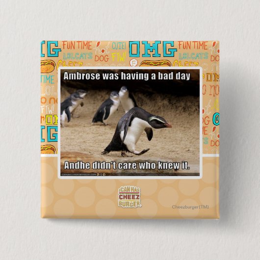 Ambrose had een slechte dag vierkante button 5,1 cm (Voorkant)