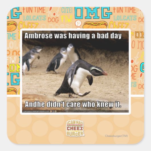 Ambrose had een slechte dag vierkante sticker (Voorkant)