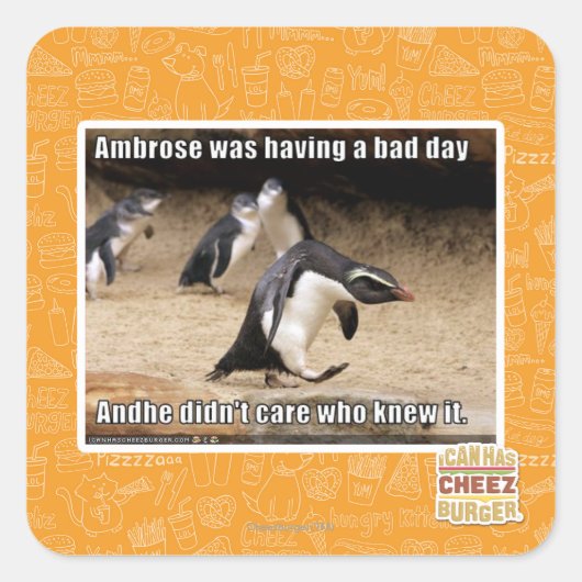 Ambrose had een slechte dag vierkante sticker (Voorkant)