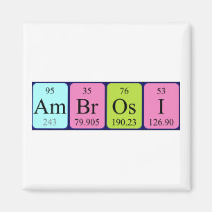 Ambrosi periodieke table name magnet magneet