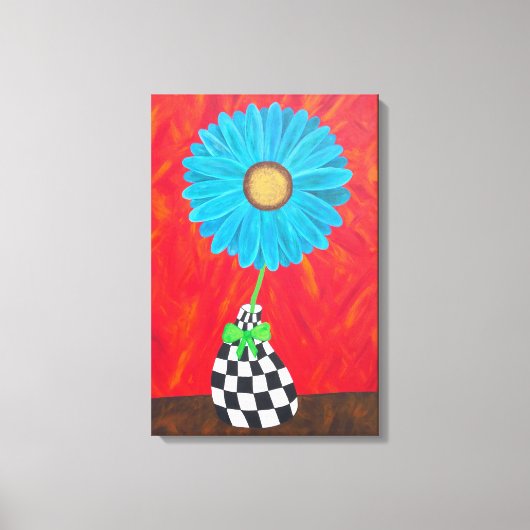 Ambrosino Art Blue Flower Vase toile murale (Recto)