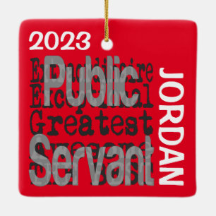 Ambtenaar Buitengewoon DOUANE Keramisch Ornament