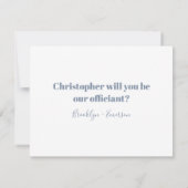 Ambtsbeambte Huwelijksaanzoek Trouw ons Uitnodigin Kaart (Achterkant)