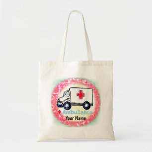 Ambulance aangepaste naam Boodschappentas Tote Bag