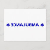 Ambulance (achterwaarts) briefkaart (Voorkant)