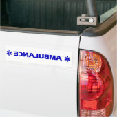 Ambulance (achterwaarts) bumpersticker (Op Truck)