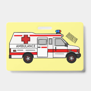 Ambulance cartoon illustratie badge