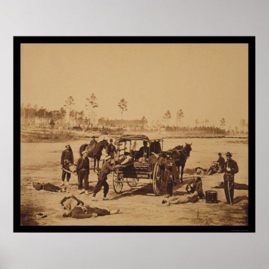 Ambulance Drill near Brandy Station, VA 1864 Poster (Voorkant)