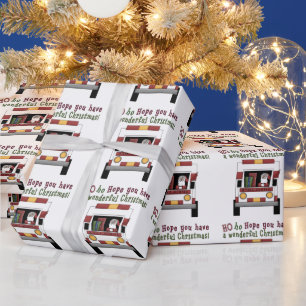 Ambulance driver Santa Holiday wrappapier Cadeaupapier