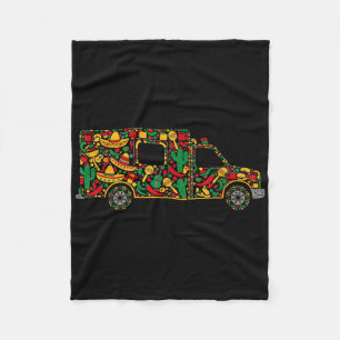 Ambulance Mexicaanse Sombrero Maracas gitaar Cinco Fleece Deken
