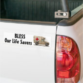 "Ambulance Militaire Hummer, ons leven redden... B Bumpersticker (Op Truck)