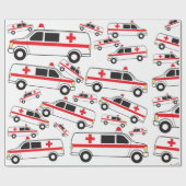 Ambulance Patroon Cadeaupapier (Vlak)