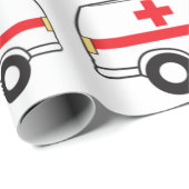 Ambulance Patroon Cadeaupapier (Rol Hoek)