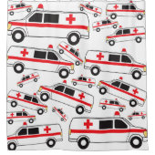 Ambulance Patroon Douchegordijn (Voorkant)