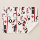 Ambulance Patroon Sherpa Deken (Voorkant (horizontaal))