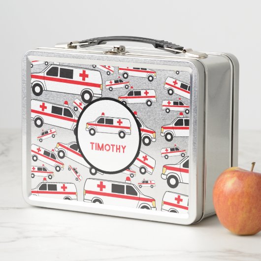 Ambulance Pattern Custom Name School (In situ)