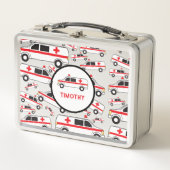 Ambulance Pattern Custom Name School (Voorkant)