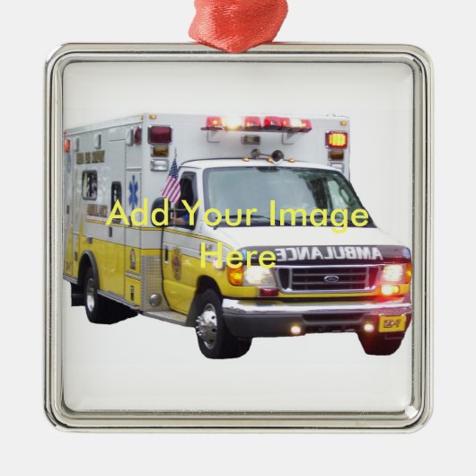 Ambulance Photo Ornament (Voorkant)