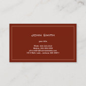 Ambulance simple rouge Médicale Carte de visite (Dos)