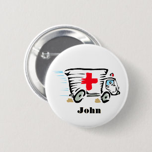 Ambulance Verpleegkundige Medisch Ronde Button 5,7 Cm