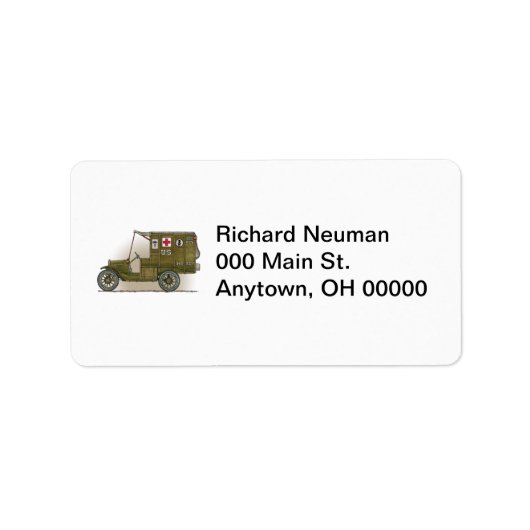  ambulanceadres label (Voorkant)