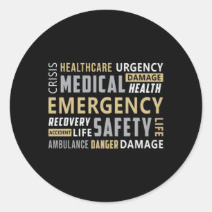 Ambulancechauffeur Paramedische Noodpiloot Job Ronde Sticker
