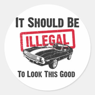 AMC Javelin 1971 Ronde Sticker