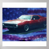 AMC JAVELIN AMX 1974 OP CANVAS POSTER (Voorkant)